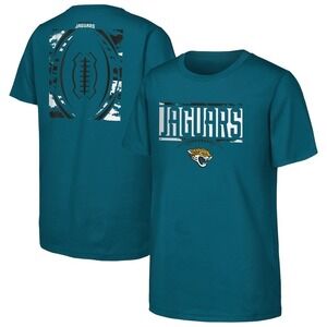 NFL Jacksonville Jaguars‎ Football Youth Large Teal The Blitz T-Shirt NWT